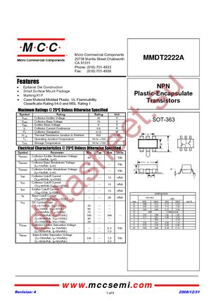 MMDT2222V-TP datasheet  